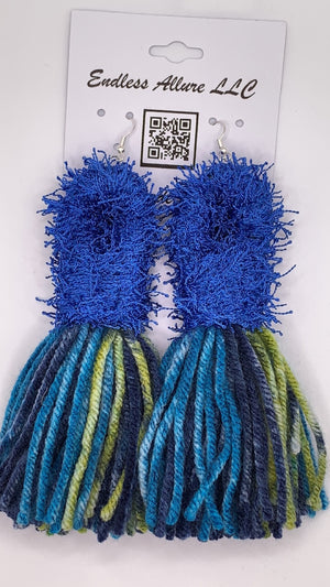 Shades of Blue Loop Tassels