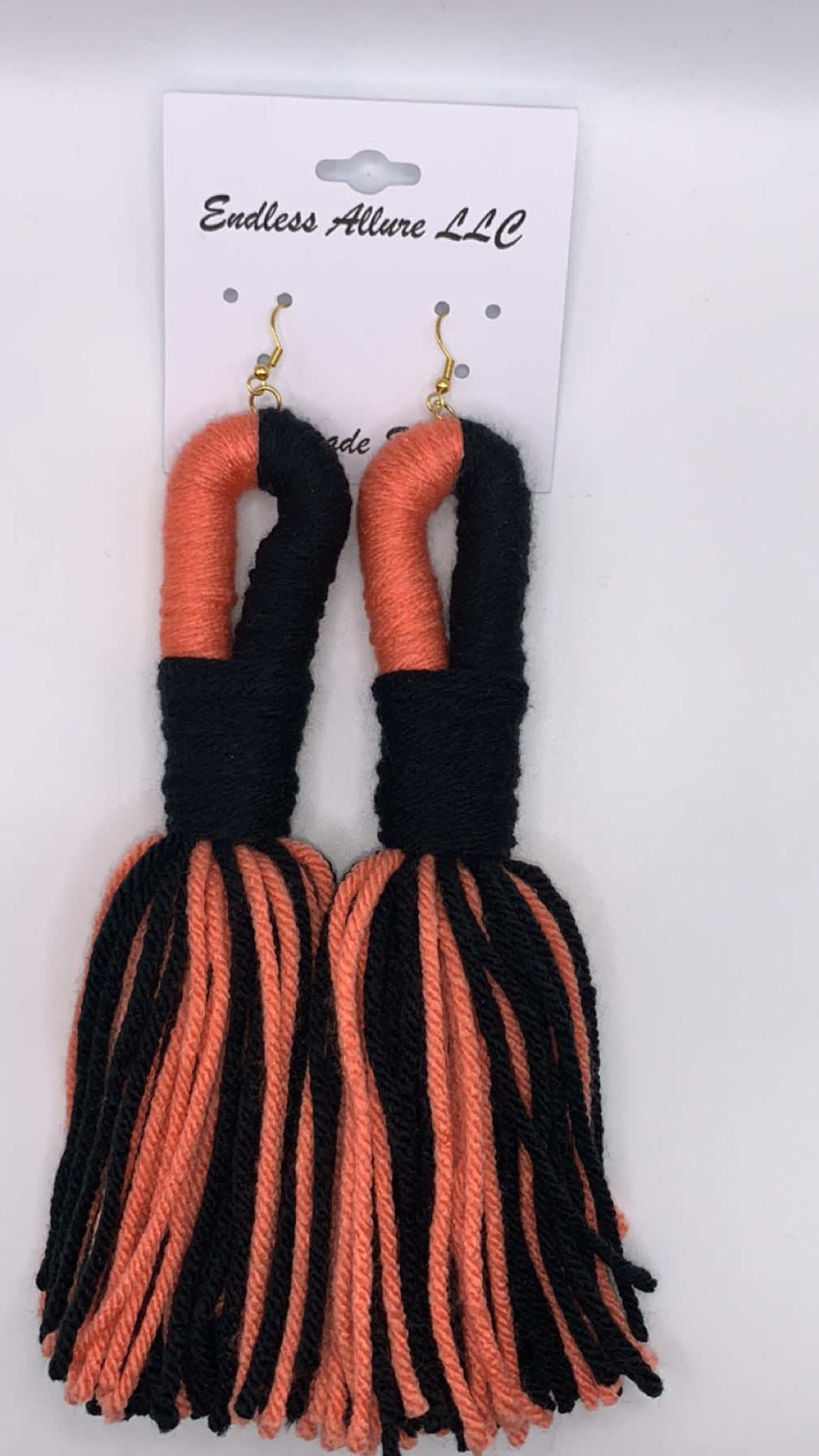 Mango/Black Long Tassels